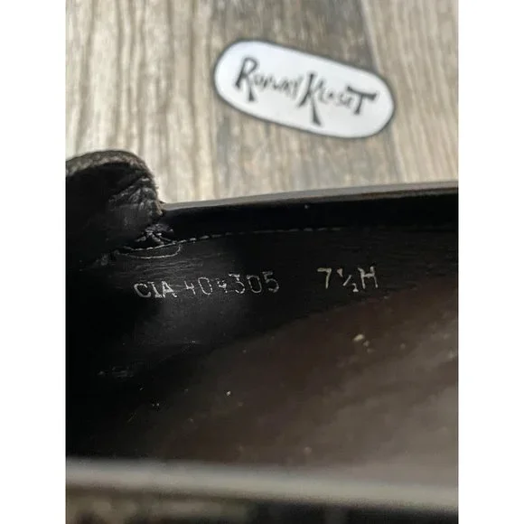 STUART WEITZMAN Black Patent Leather Mules Chain Women size 7.5 - Picture 10 of 10